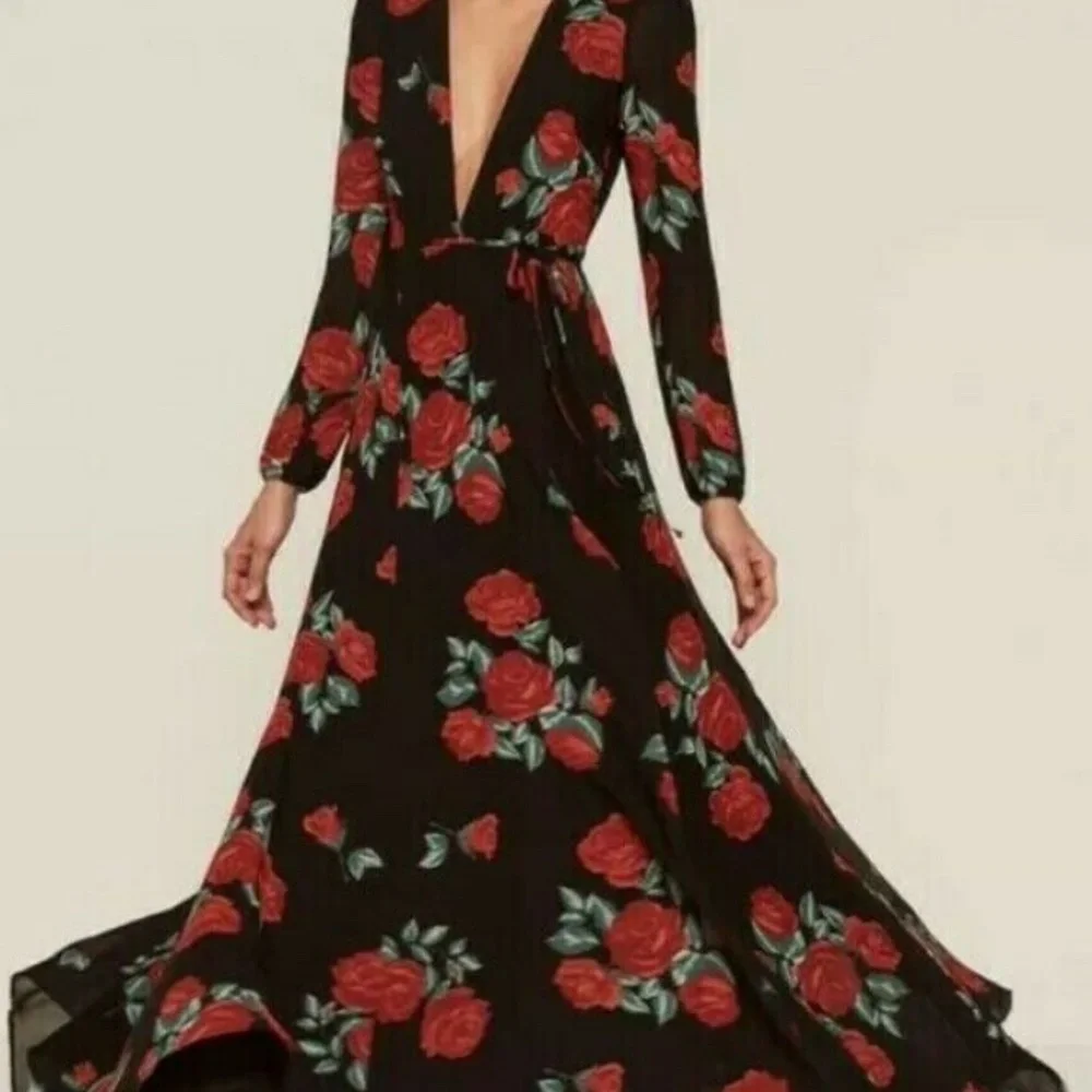 REFORMATION MILAN DRESS IN HERA ROSE CARNATION PRINT XS NWT - Picture 2 of 3